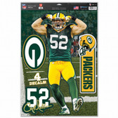 Green Bay Packers Clay Matthews 11"x17" Multi-Use Decal Sheet