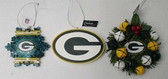 Green Bay Packers 3 Piece Christmas Ornament Box Set