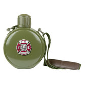Firefighter Colored Logo Canteen with Compass