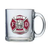 Fire Fighter Coffee Mug Set (Clear)