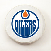 Edmonton Oilers White Tire Cover, Large