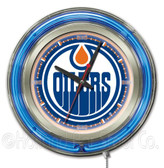 Edmonton Oilers Neon Clock