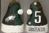 Donovan McNabb Philadelphia Eagles Santa Hat Ornament