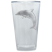 Dolphin Pint Glass  Logo # 1