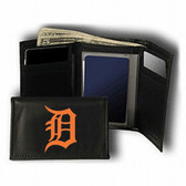 Detroit Tigers Embroidered Leather Tri-Fold Wallet