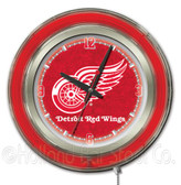 Detroit Red Wings Neon Clock