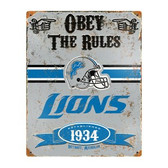 Detroit Lions Vintage Metal Sign
