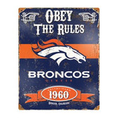 Denver Broncos Vintage Metal Sign