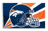Denver Broncos 3'x5' Helmet Design Flag