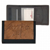 Dallas Stars Leather/Nylon Embossed Tri-Fold Wallet