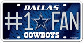 Dallas Cowboys License Plate - #1 Fan