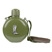 Cowboy Boot Canteen with Compass