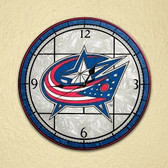 Columbus Blue Jackets 12" Art Glass Clock
