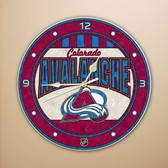 Colorado Avalanche 12" Art Glass Clock