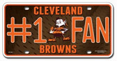 Cleveland Browns License Plate - #1 Fan