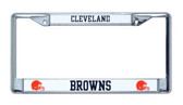 Cleveland Browns Chrome License Plate Frame (Black Lettering)