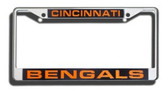 Cincinnati Bengals Laser Cut Chrome License Plate Frame