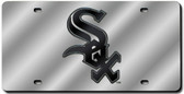 Chicago White Sox Laser Cut Silver License Plate