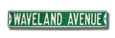 Chicago Cubs Waveland Avenue Street Sign
