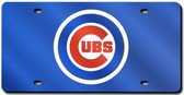 Chicago Cubs Laser Cut Blue License Plate