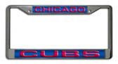 Chicago Cubs Laser Cut Chrome License Plate Frame