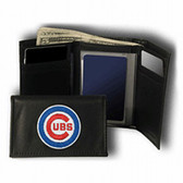 Chicago Cubs Embroidered Leather Tri-Fold Wallet