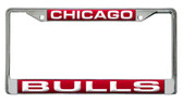 Chicago Bulls Laser Cut Chrome License Plate Frame