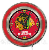 Chicago Blackhawks Neon Clock