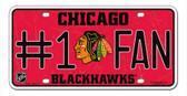 Chicago Blackhawks License Plate  - #1 FAN