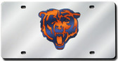 Chicago Bears Laser Cut Silver License Plate