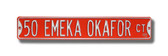 Charlotte Bobcats Emeka Okafor Court Street Sign