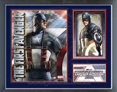 Captain America Matted Three Panel Movie Collectible Framed Photo