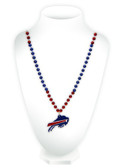 Buffalo Bills Mardi Gras Beads with Medallion