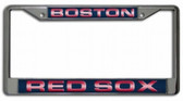 Boston Red Sox Laser Cut Chrome License Plate Frame