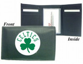 Boston Celtics Embroidered Leather Tri-Fold Wallet