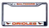 Baltimore Orioles Chrome License Plate Frame