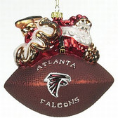 Atlanta Falcons 5 1/2" Peggy Abrams Glass Football Ornament