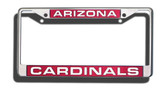 Arizona Cardinals Laser Cut Chrome License Plate Frame