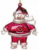 Arizona Cardinals 2 3/4" Crystal Snowman Ornament