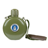 Air Force Colored Logo Canteen with Compass