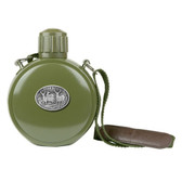 3 White Tail Deer Canteen with Compass