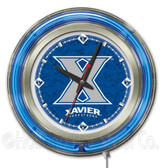 Xavier Musketeers Neon Clock