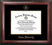 Xavier Muskateers Gold Embossed Diploma Frame