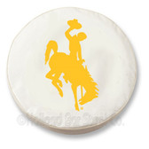 Wyoming Cowboys White Tire Cover, Small