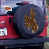 Wyoming Cowboys Black Tire Cover, Large