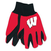 Wisconsin Badgers Two Tone Gloves - Adult
