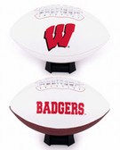 Wisconsin Badgers Full Size Embroidered Football