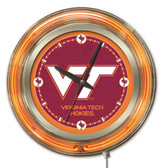 Virginia Tech Hokies Neon Clock