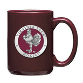 Virginia Tech Hokies Mascot Logo Burgundy Coffee Mug Set