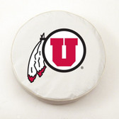 Utah Utes White Tire Cover, Large